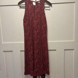 Tommy Bahama Jasmina Lagoon Dress Red Size XS/S Leopard Print Tassels NWT‎ $198